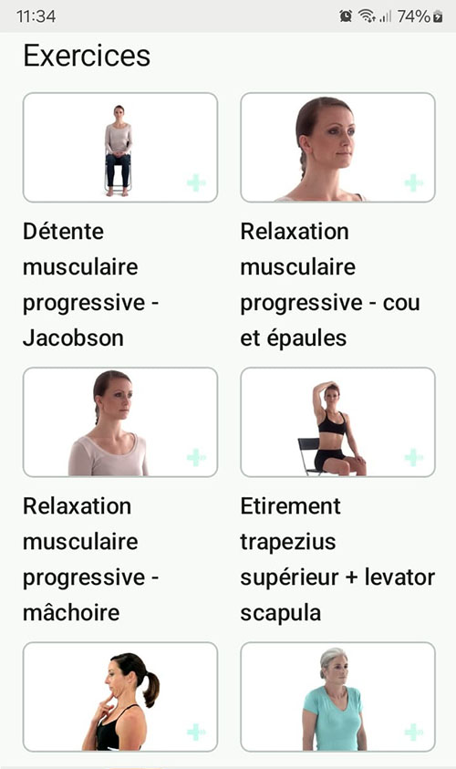 Programme d'exercices en ligne Céphalée de tension