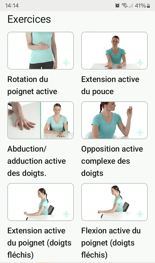 Programme d'exercices en ligne Syndrome du canal carpien