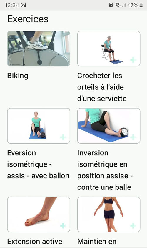 Programme d'exercices en ligne Impingement postérieur de la cheville