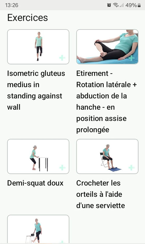 Programme d'exercices en ligne Hoffite