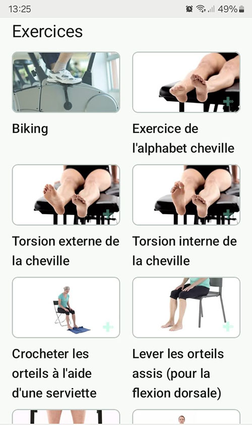 Programme d'exercices en ligne Syndrome du sinus du tarse