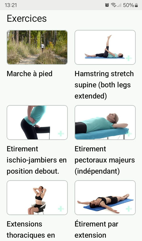 Programme d'exercices en ligne Maladie de Scheuermann