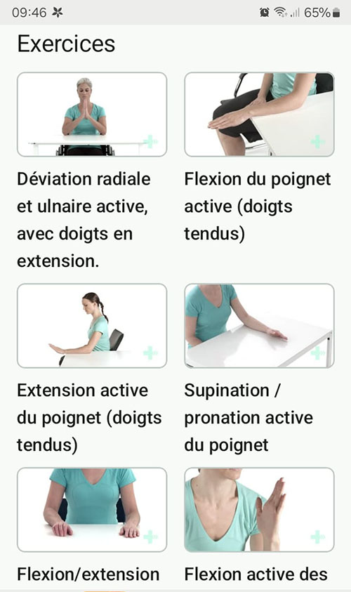 Programme d'exercices en ligne Arthrose de la main