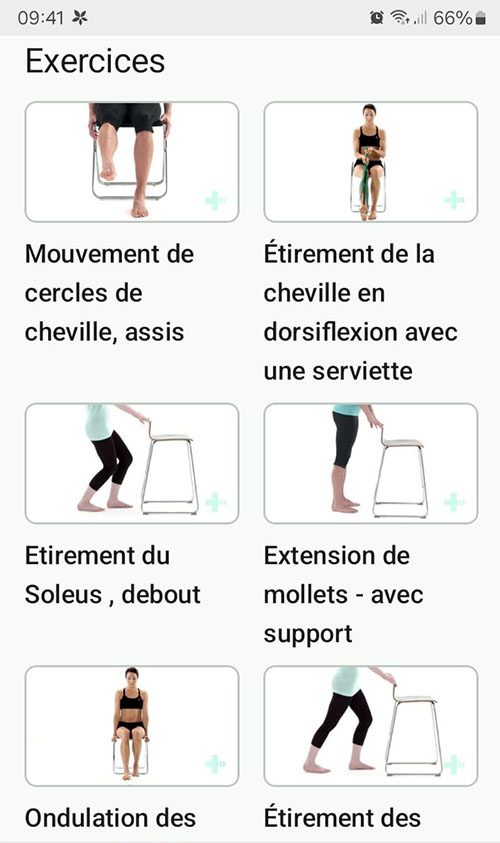 Programme d'exercices en ligne Pied tombant