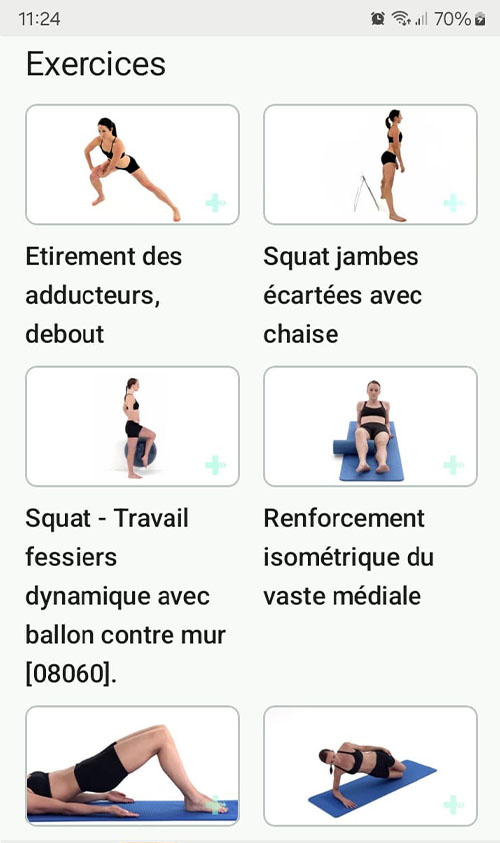 Programme d'exercices en ligne Lésion du ligament interne du genou