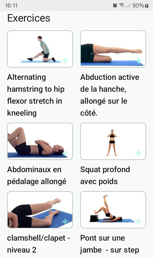 Programme d'exercices en ligne Lésion du ligament latéral externe