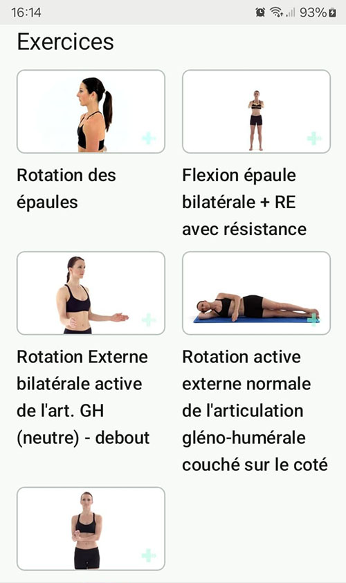 Programme d'exercices en ligne Tendinopathie du subscapulaire