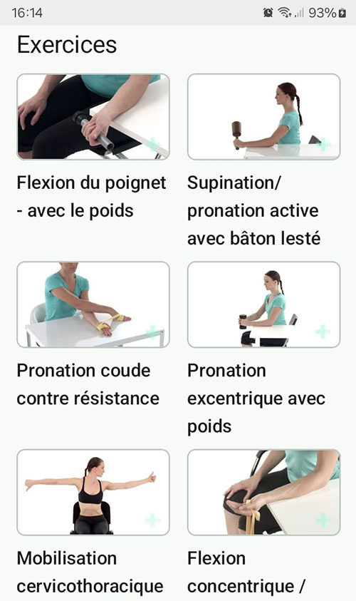 Programme d'exercices en ligne Coude du golfeur
