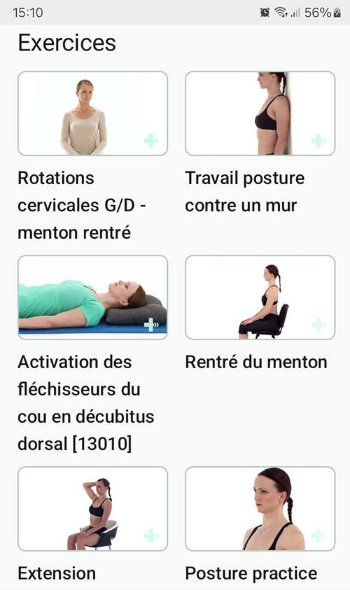 Programme d'exercices en ligne Céphalée cervicogène