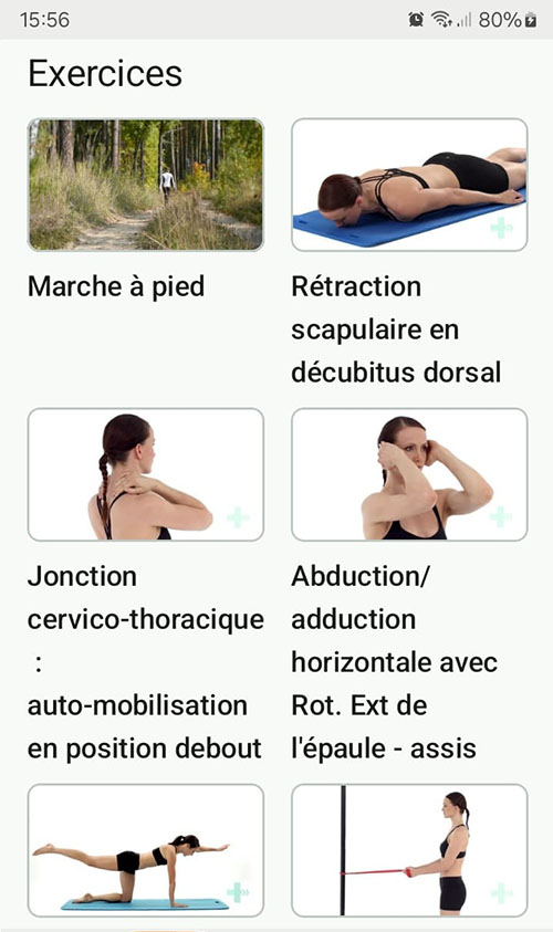 Programme d'exercices en ligne Lésion musculaire du haut du dos