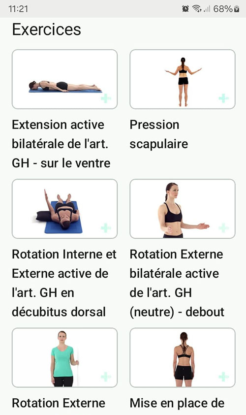 Programme d'exercices en ligne Syndrome douloureux sous-acromial