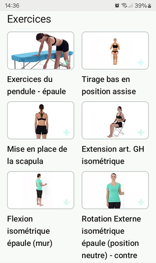 Programme d'exercices en ligne Lésion acromio-claviculaire