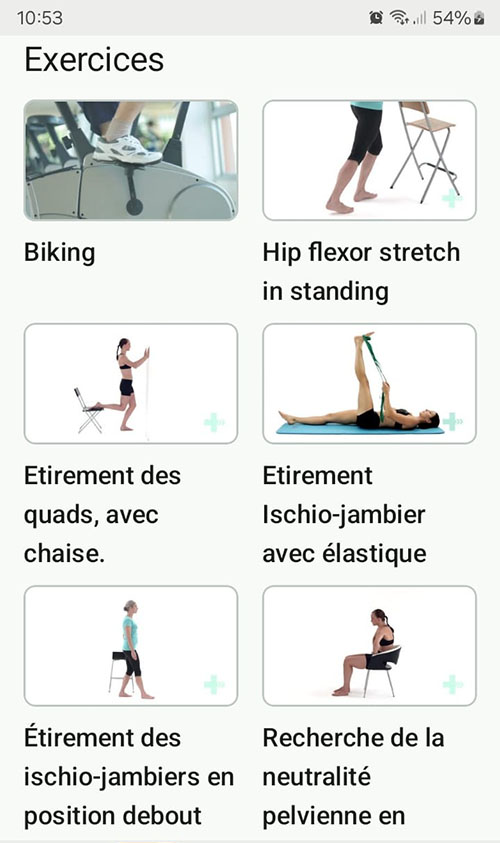Programme d'exercices en ligne Sténose spinale lombaire
