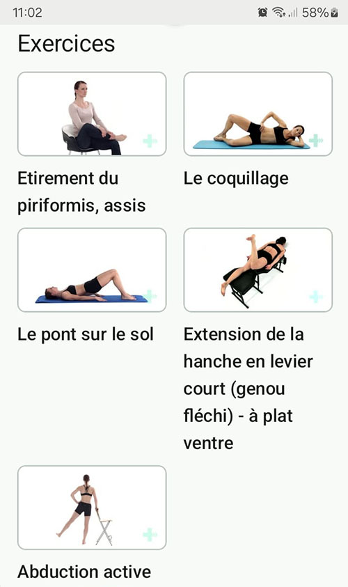 Programme d'exercices en ligne Syndrome du piriforme