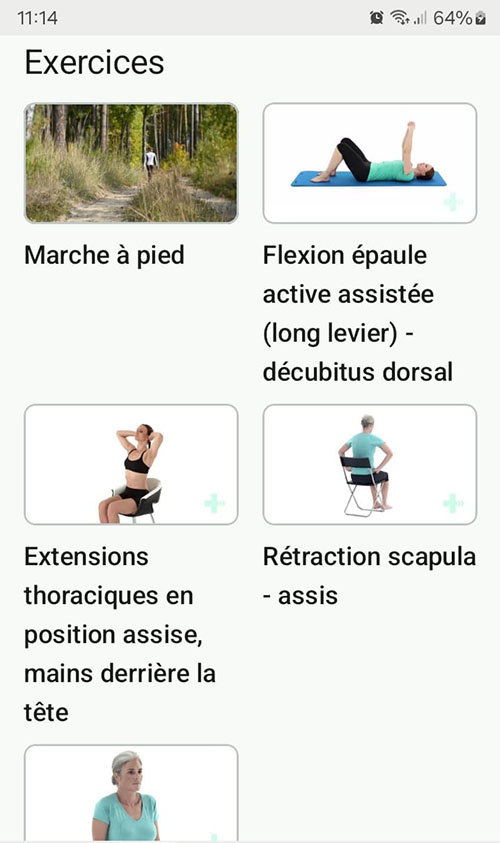 Programme d'exercices en ligne Arthrose de l'épaule